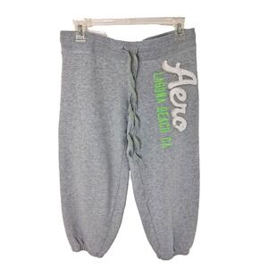 Aeropostale Y2K Laguna Beach CA Sweatpants Size Small Capri Puff Logo 2000s‎